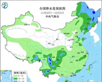 寒潮扩大袭击，暴雪降雨覆盖区域已确定，明日11月26~1号天气预报  -图1