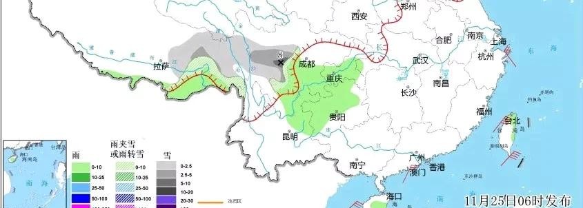 寒潮扩大袭击，暴雪降雨覆盖区域已确定，明日11月26~1号天气预报  -图9