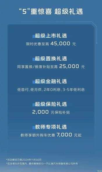 全系取消真皮座椅和备胎，2025款红旗HS5售18.38万元起  -图3